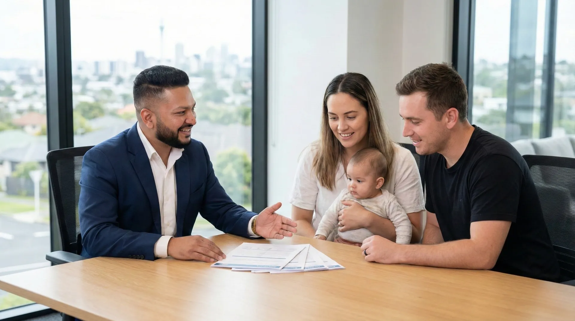 Varun Bhatti from Finance World advising a young family on their home loan